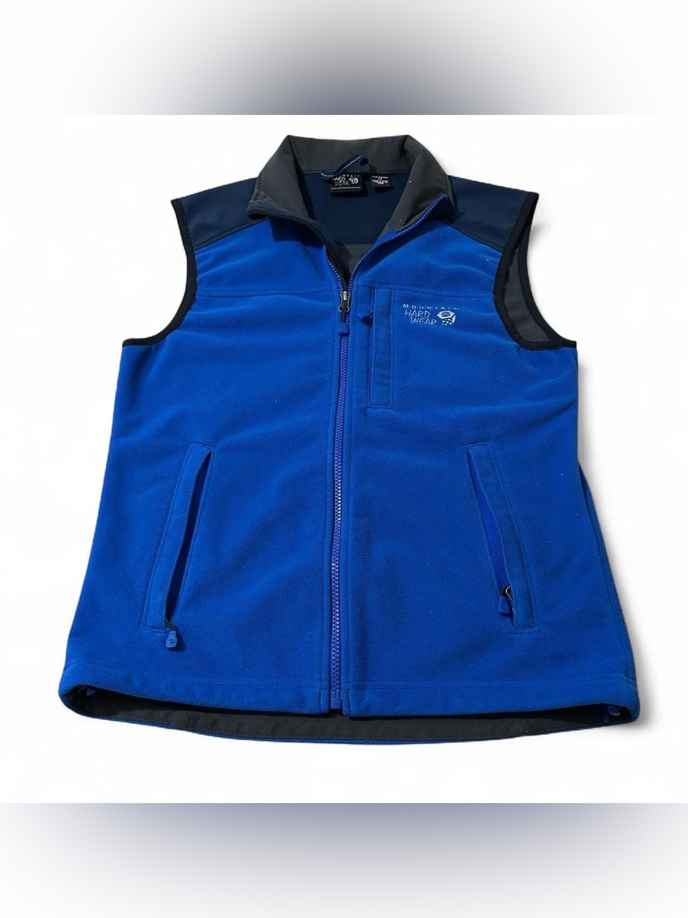 Men’s Mountain Hardwear Fleece Full Zip Gorpcore Vest Blue Size Small